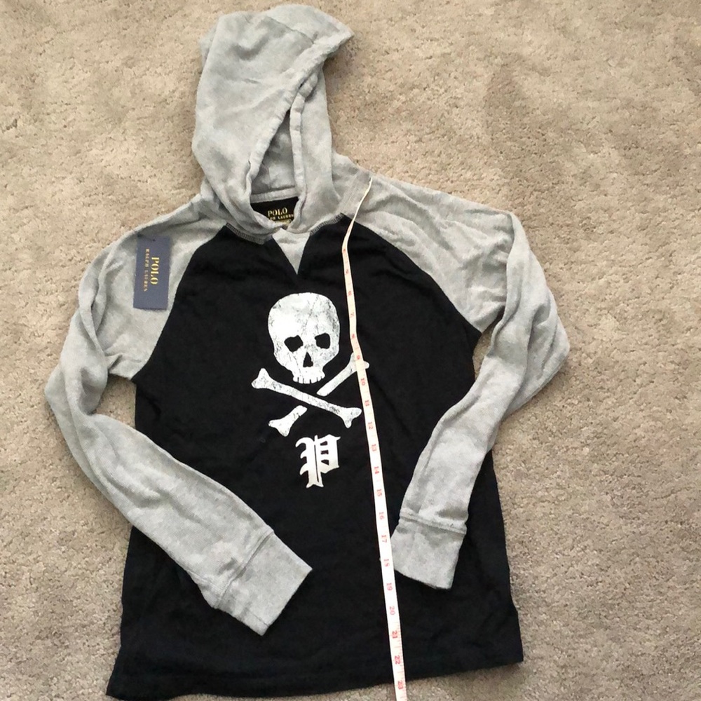 Washed never worn Polo Ralph Lauren kids shirt with skull ☠️ print